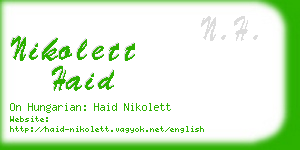 nikolett haid business card